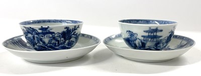 Lot 204 - Two Nanking Cargo tea bowls and saucers, both...