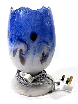 Lot 234 - A 20th Century glass table lamp, probably...