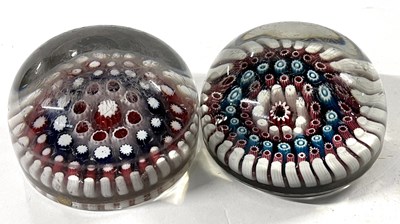 Lot 235 - A pair of 19th Century paperweights with white...