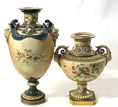 Lot 254 - A Royal Worcester blush ground vase, shape...