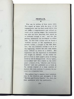 Lot 18 - R E YATES (Ed): DIARY OF TROOPER FIELDING...