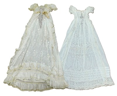 Lot 129 - Two 19th century christening gowns, (2)