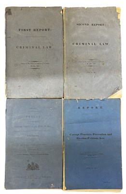 Lot 1010 - CRIMINAL LAW REFORM REPORT: 4 Titles: FIRST...