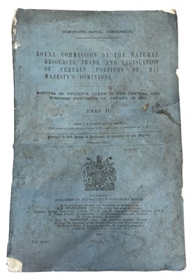 Lot 1014 - CANADA DOMINIONS ROYAL COMMISSION REPORTS:...