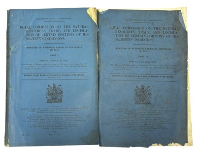 Lot 1015 - AUSTRALIA DOMINIONS ROYAL COMMISSION REPORTS:...