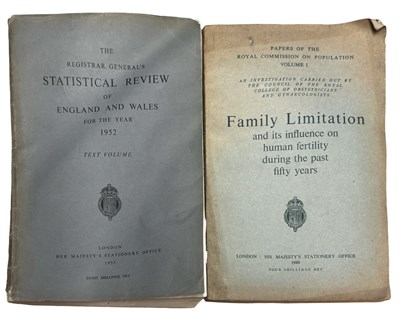 Lot 997 - FAMILY STATISTICS: 2 Reports: THE REGISTRAR...