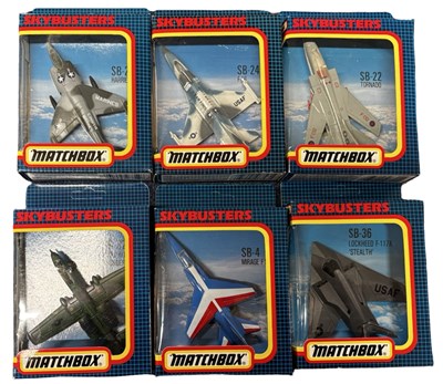 Lot 133 - Six boxed Matchbox Skybusters plane models.