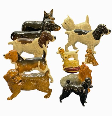 Lot 260 - A collection of Beswick dogs, Dachshund,...