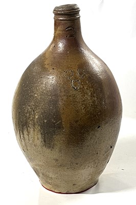 Lot 262 - A large stone ware flagon continental late...