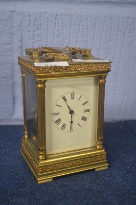 Lot 272 - A late 19th/early 20th Century carriage clock...