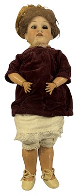 Lot 227 - An Armand Marseille bisque head doll, with...