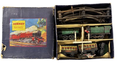 Lot 6 - A Horny tinplate 0 gauge train set in branded box