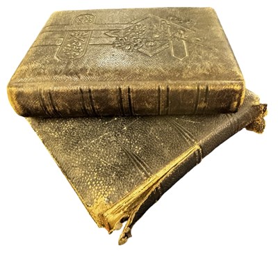 Lot 798 - A pair of large leatherbound antiquarian...