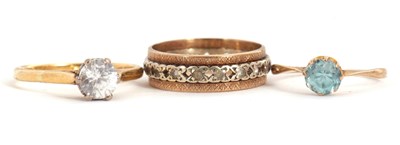Lot 69 - Three gemset rings: to include a CZ ring...