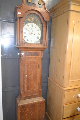 Lot 459 - A Georgian long case clock, the floral...
