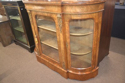 Lot 483 - A Victorian walnut credenza of small...