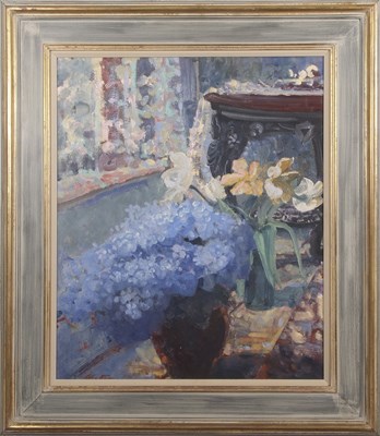 Lot 617 - Geoffrey Chatten (1938-2025), "Blue Hydrangeas"...