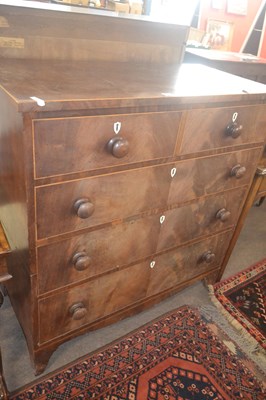 Lot 512 - A Victorian mahogany chest of two short over...
