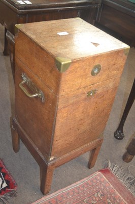 Lot 538 - A 19th Century oak cellaret cabinet with...