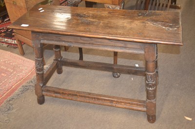 Lot 541 - An 17th Century style oak side table with...