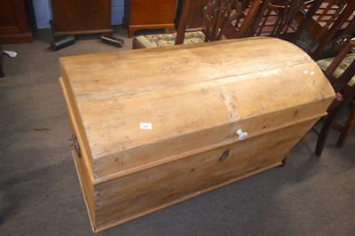 Lot 549 - A Victorian pine dome top trunk, 112cm wide