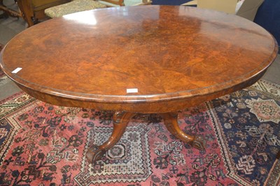 Lot 579 - A Victorian burr walnut veneered loo table the...