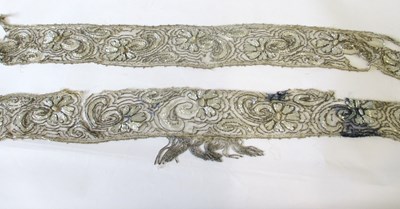 Lot 122 - Two beaded textile sections, each approx. 95cm...