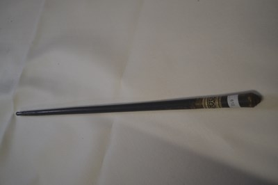Lot 612 - An Indian sword stick the handle with brass...