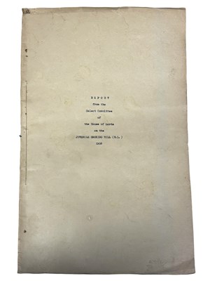 Lot 1000 - REPORT FROM THE SELECT COMMITTEE OF THE HOUSE...