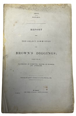 Lot 1002 - PROSPECTING AUSTRALIA REPORT: 1859-1860...