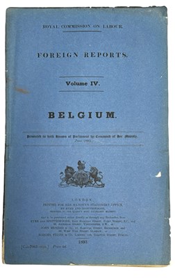 Lot 998 - ROYAL COMMISSION ON LABOUR. FOREIGN REPORTS -...