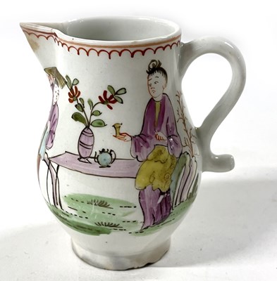 Lot 287 - Lowestoft Porcelain sparrow beak jug with...