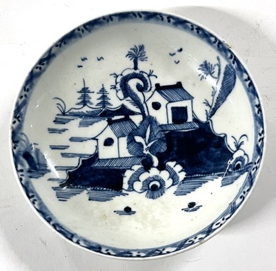 Lot 296 - Lowestoft porcelain saucer, circa 1770 with...