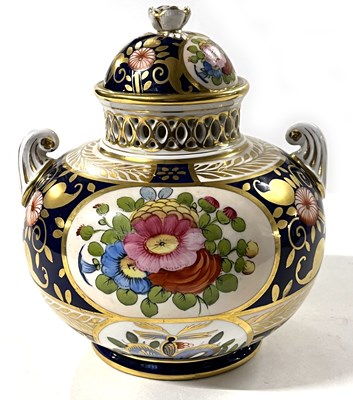Lot 306 - Crown Staffordshire vase and cover of bulbous...