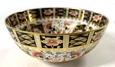 Lot 314 - Royal Crown Derby large bowl with Imari design,...