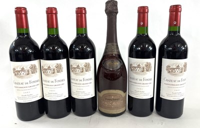 Lot 386 - Five bottles of 2001 Chateau de Fonbel, Grand...