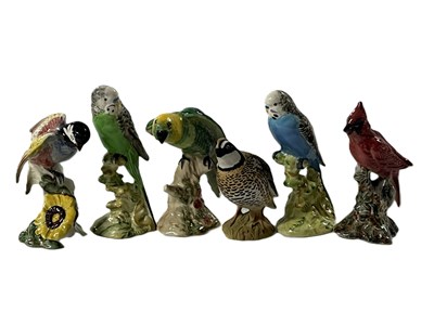 Lot 321 - Group of Beswick birds including a budgerigar...