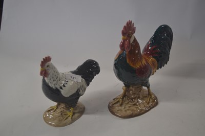 Lot 331 - Beswick model of a longhorn cockrel together...