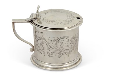 Lot 339 - A Victorian silver mustard pot of cylindrical...