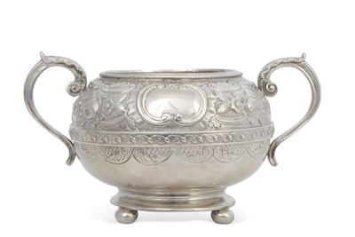 Lot 274 - A George IV silver twin handed sugar bowl of...