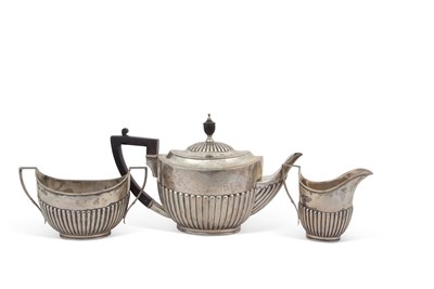 Lot 279 - A late Victorian three piece  silver tea set...