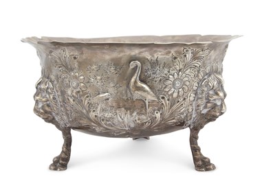 Lot 286 - A large late Victorian silver bowl having a...