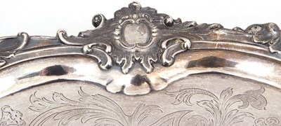 Lot 288 - A large Victorian silver salver of shaped...