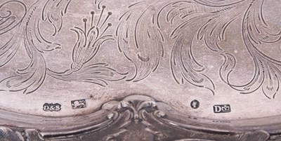 Lot 288 - A large Victorian silver salver of shaped...