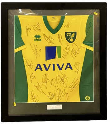 Lot 281 - A Norwich City 2013 shirt bearing 19...