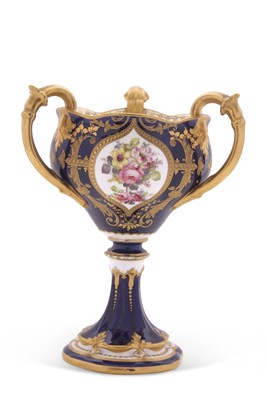 Lot 34 - A large Royal Crown Derby chalice type vase...
