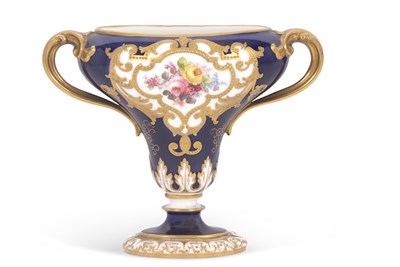Lot 35 - A small Royal Crown Derby vase with gilt...