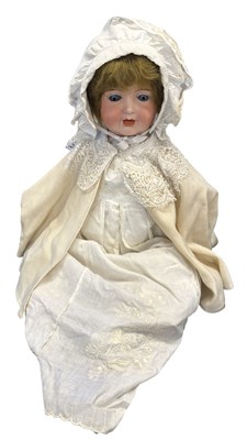 Lot 262 - A Porzellanfabrik Mengersgereuth bisque head...