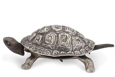 Lot 291 - A George V silver and steel "Tortoise" table...