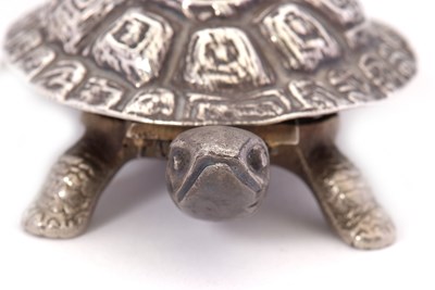 Lot 291 - A George V silver and steel "Tortoise" table...